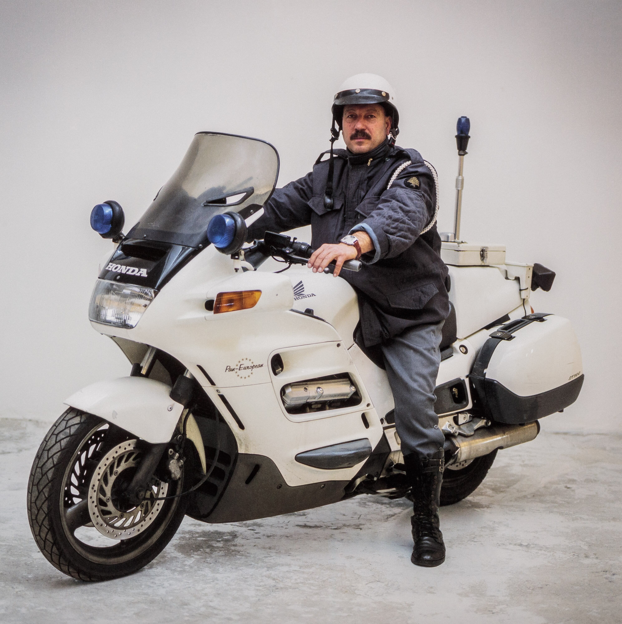 Ziad Antar, <i>Policeman 2</i>, 2009/2024. Digital pigment printed on, Hahnemühle PR Ultra Smooth 63 x 63 in (160 x 160 cm)